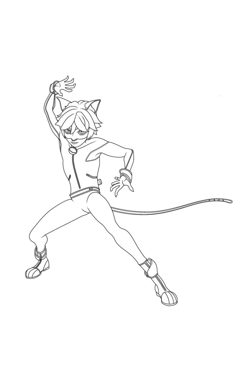 Coloring page Miraculous Tales of Ladybug and Cat Noir